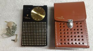 Vintage Regency Tr - 1 Transistor Radio & Leather Case,  Tr1