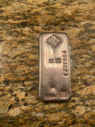 Johnson Matthey " Canada Assay Office " Vintage Poured 20 Oz Silver Bar
