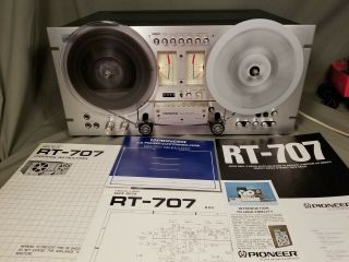 Vintage Pioneer Rt - 707 Stereo Tape Deck & Maxell Reel & Orig.  Paperwork
