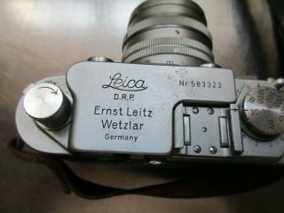 Vintage Leica Camera D.  R.  P.  Ernst Leitz Wetzlar DRP No.  583323 35mm 3
