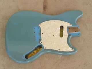 Vintage Fender Duo Sonic Musicmaster Guitar Body Daphne Blue 4 Lb 4 Oz