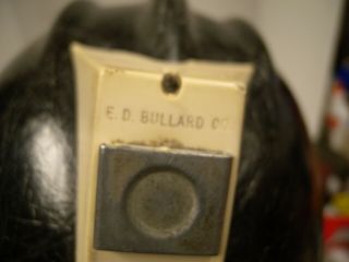 Vtg,  BULLARD 502 FIBERGLASS Hard Boiled HARD HAT,  Coal Miner ' s,  w/Lamp 3