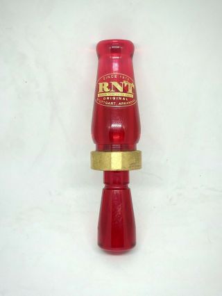 Rnt Stickered Duck Hunting Call Rich - N - Tone Vintage Box And Bag Acrylic