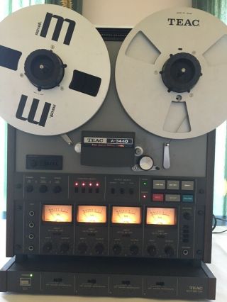 Vintage Teac A - 3440 4 - Track Reel To Reel Tapedeck W Rx - 9 Dbx Noise Reduction