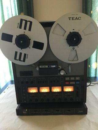 Vintage Teac A - 3440 4 - Track Reel to Reel TapeDeck w RX - 9 DBX noise reduction 2