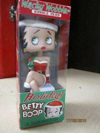 Brand Retired Funko Betty Boop Holiday Wacky Wobbler Bobble Head