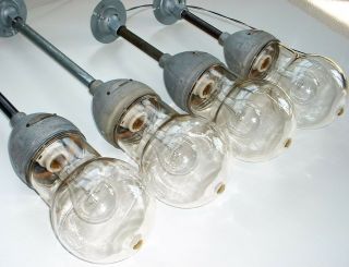 One (1) Vintage Crouse Hinds Vdb3 Industrial Explosion Proof Pendant Light,