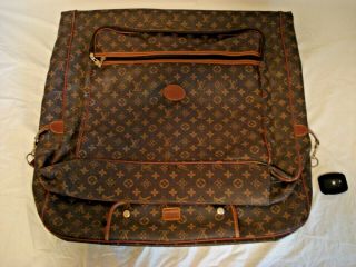 Louis Vuitton Vintage Travel Garment Suit Bag Monogram Canvas