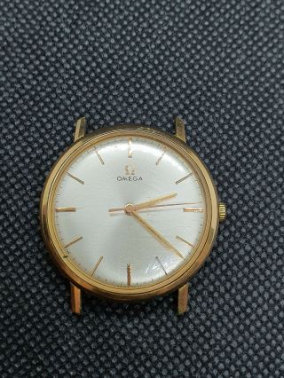 Vintage Omega Man Watch Cal.  600 Remontage Manuel Diamètre 34 Mm Plaqué Or M442