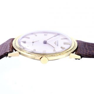 Vintage 14K Yellow Gold Longines Dress Wristwatch with Silver Dial CA1960s 3