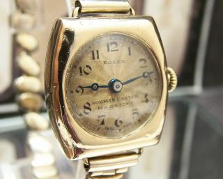 1923 Antique Vintage Rolex Solid 18k Gold Watch Prima Movement