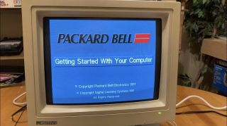 Rare Vintage Packard Bell Computer Dos Gaming Industrial 386 Sx 5.  25 Floppy Isa