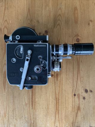 Vintage Paillard BOLEX H16 REFLEX 16mm Movie Camera W/Leather Box,  Accessories 2