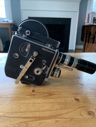 Vintage Paillard BOLEX H16 REFLEX 16mm Movie Camera W/Leather Box,  Accessories 3