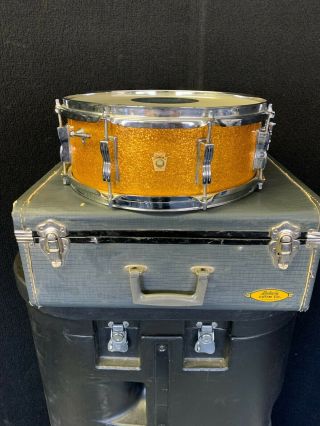 Ludwig Vintage 1962 Jazz Festival Snare Drum With Vintage Travel Case