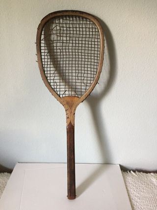 Antique Vintage Tennis Racket Racquet - Horsman - Seabright - 1892 Period