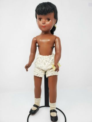 Madame Alexander Rare " Cynthia " Margaret Face Black Brown Hp Doll 1952 Orig.