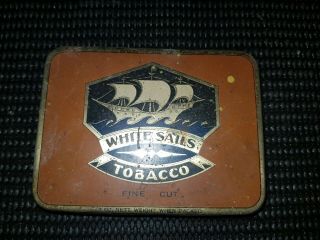 Vintage Empty White Sails Tobacco Tin