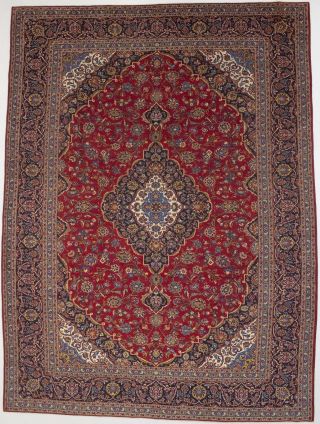 Classic Floral Hand - Knotted Red 10x13 Semi Antique Oriental Area Rug Home Carpet