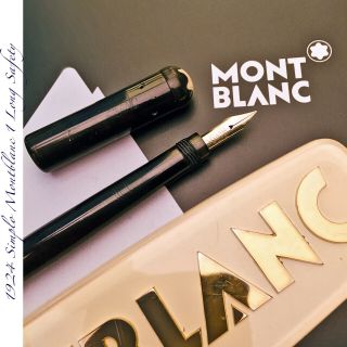 1924 Simplo Montblanc 1 Long Safety Ebonite Bhr Flex 14k Vintage Fountain Pen