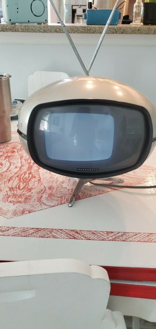 Vintage 1971 Panasonic Orbitel TR - 005 Space Age Helmet TV Great 3