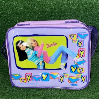 Vintage 1999 Mattel Barbie Thermos Purple Lunchbox Bag