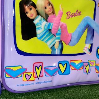 Vintage 1999 Mattel Barbie Thermos Purple Lunchbox Bag 2