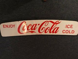 Vintage Coca Cola 1950’s Porcelain Delivery Truck Sign -