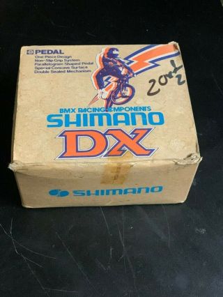 Vintage Shimano Dx Blue Pedals Nos,  Old Stock,  Old School,  1/2 " Bmx