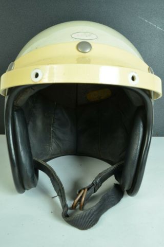 Vintage Bell Open Face Motorcycle Helmet with Visor and Shield 1968 3