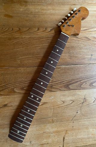 Vintage 1966 Fender Mustang Guitar Neck W/ Frets