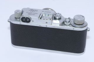 Vintage Leica IIIB Rangefinder 35mm film camera.  Leitz Summar 5cm f2 lens.  Case 3