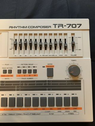 Vintage Roland Rhythm Composer TR - 707 Drum Machine Sequencer 3