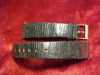 Vintage Patek Philippe Leather Mans Watch Strap With 18k Gold Buckle