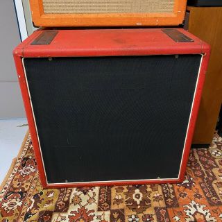 Vintage 1974 1970s Marshall 2065 1x15 Bass Guitar Cabinet Red Rare