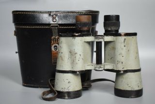 Rare Vintage Wwii German 7x50 Binoculars Beh Leitz Dienstglas Kriegsmarine Grey