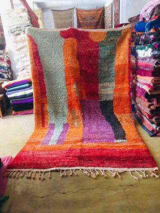 Moroccan Boujaad Rug 100 Wool Handmade Large Berber Carpet (10.  17 Ft X 6.  3 Ft)