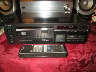 Rare Sony Cdp - 101 First Cd Player W/ Remote Rm - 101 Es Esd Vintage