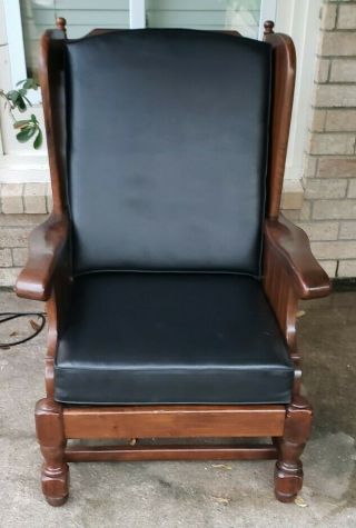 Vtg Ethan Allen Traditional Classics Chippendale American Wing Back Lounge Chair