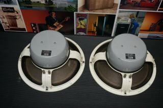 Pair Vintage Early Type Altec - Lansing 417 Dia Cone 16 Ohm Speakers