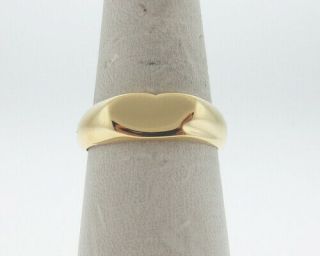 Vintage Tiffany & Co.  Elsa Peretti Solid 18k Yellow Gold Heart Ring Size 8