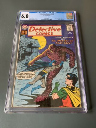 Vtg Dc Detective Comics 298 - 1961 Cgc 6.  0 1st Appearance Of Clayface Silver
