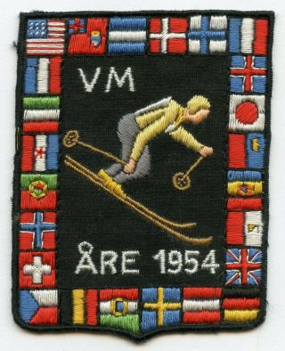 Sweden Fis Alpine World Ski Championships 1954 Official Patch