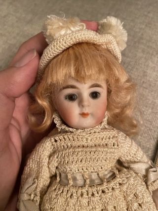 Stunning Extra Large Antique 6.  5” All Bisque Kestner 184 Antique Doll 2