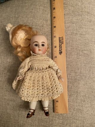 Stunning Extra Large Antique 6.  5” All Bisque Kestner 184 Antique Doll 3