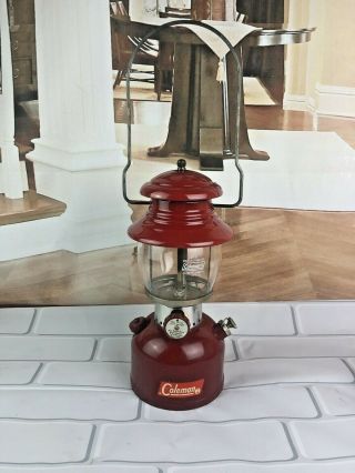 Vintage Red Coleman Lantern Model 200a Dated 5/62 May 1962 Wichita Kansas