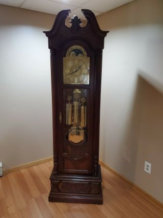 Vintage Howard Miller Grandfather Clock - Manufactured Approx 1988 Slightly