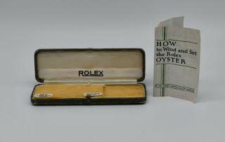Rolex Vintage 1930 Oyster Box And Instruction Paper (25 World 