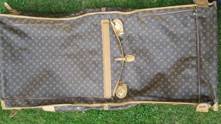 Vintage Louis Vuitton Large Folding Garment Bag Monogram Canvas Suitcase Luggage