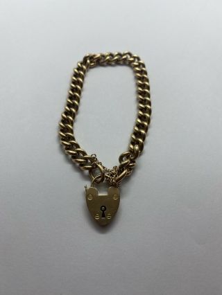 Vintage Gold Bracelet With Charm 9ct